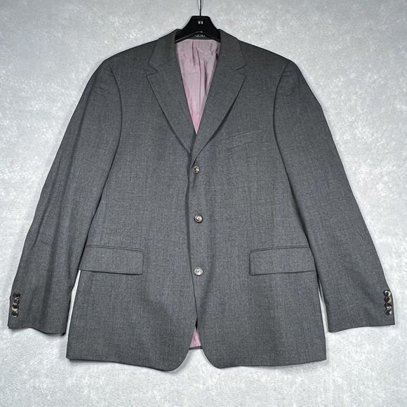 Hugo Boss Wool Blazer Men’s 48 Regular Gray Scorsese/Movie Jacket - Picture 1 of 16